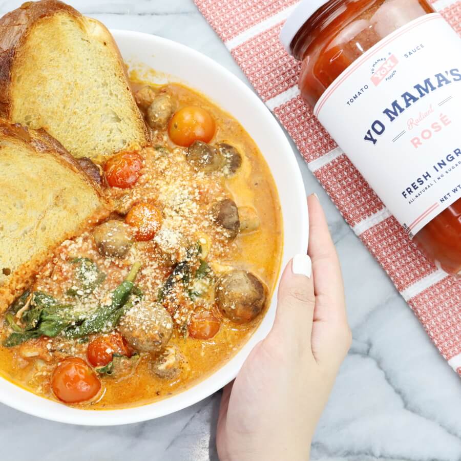 Rosé Wine Salmon Bake - Yo Mama's Foods