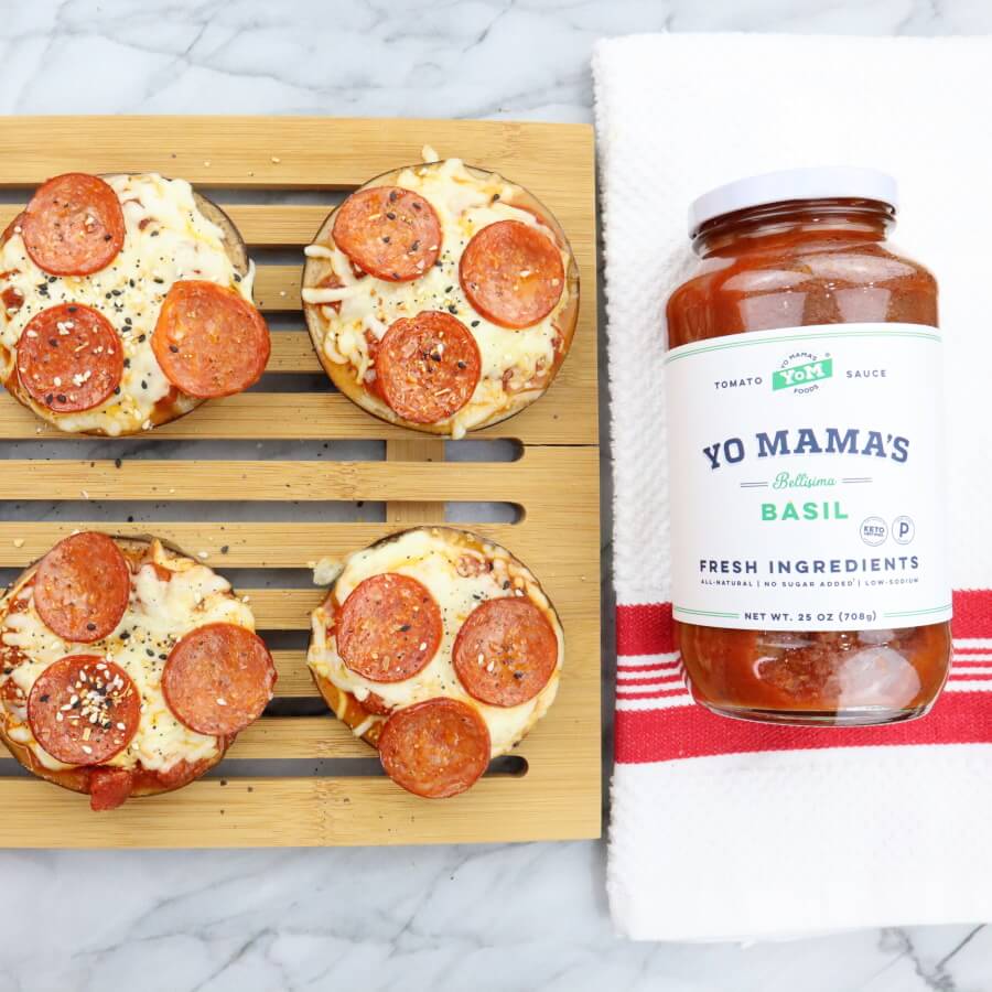 Basil Eggplant Pizza - Yo Mama's Foods