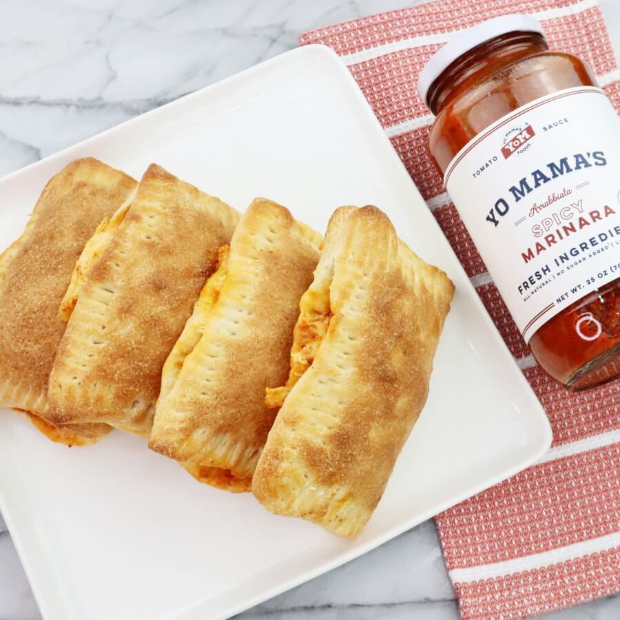 Spicy Marinara Pizza Pockets - Yo Mama's Foods