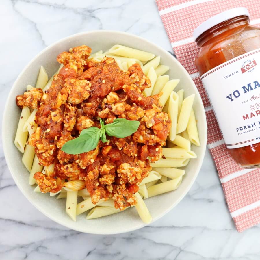 Spicy Marinara Turkey Penne Pasta - Yo Mama's Foods
