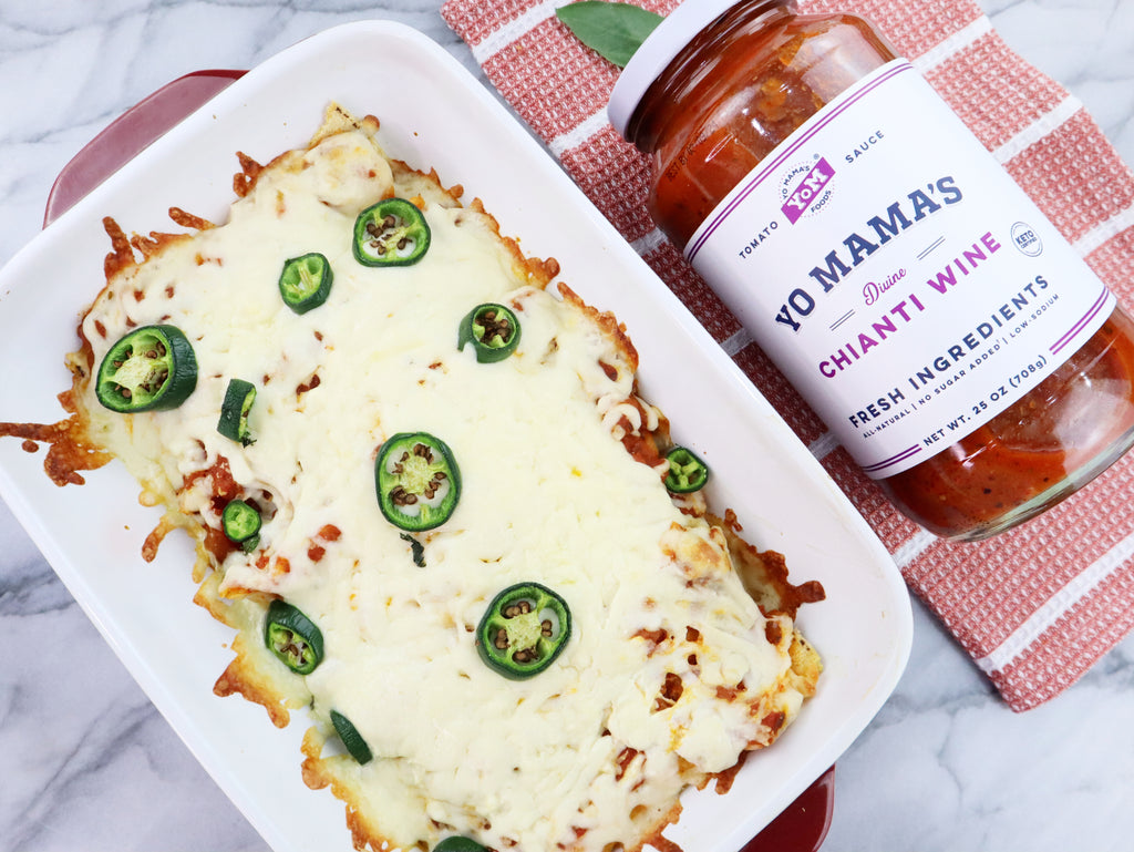 Chianti Wine Cream Cheese Enchiladas - Yo Mama's Foods