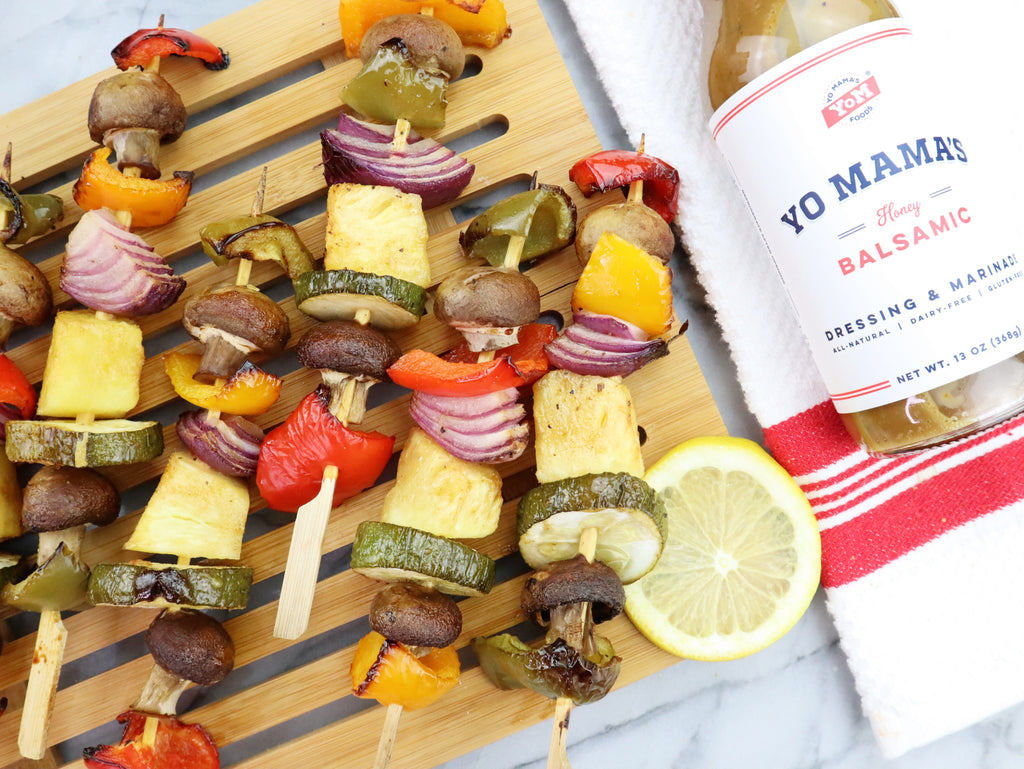 Balsamic Veggie Kebabs - Yo Mama's Foods