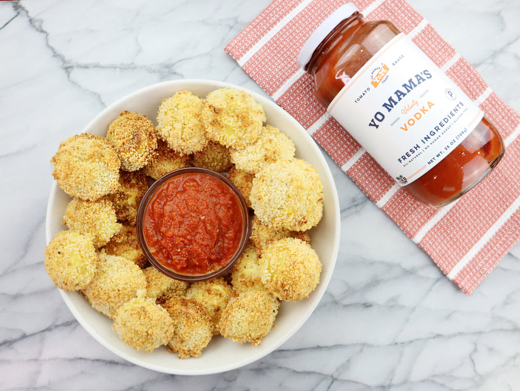 Vodka Crispy Baked Ravioli - Yo Mama's Foods