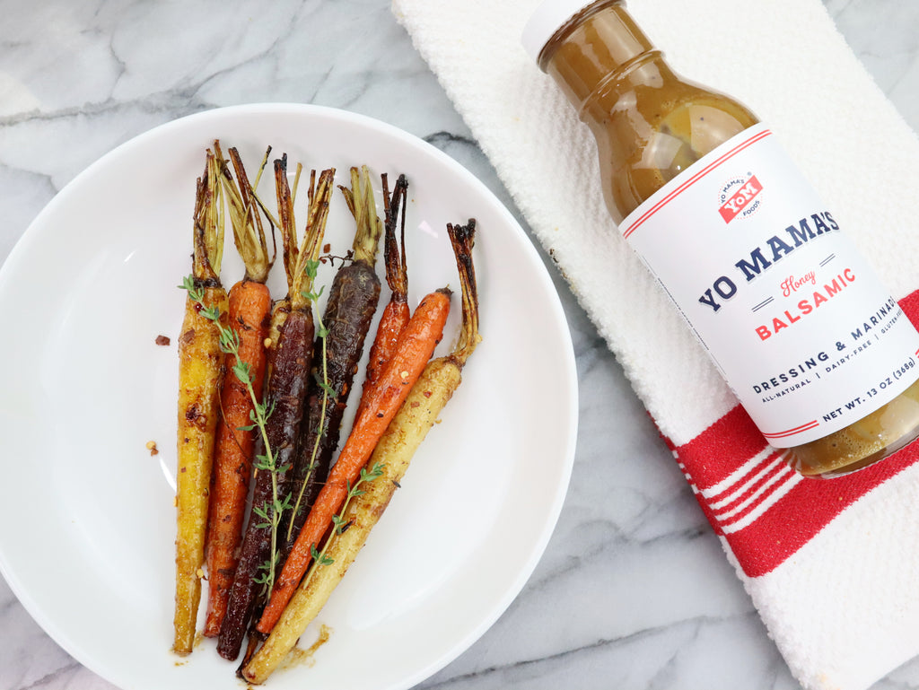 Honey Roasted Balsamic Carrots - Yo Mama's Foods