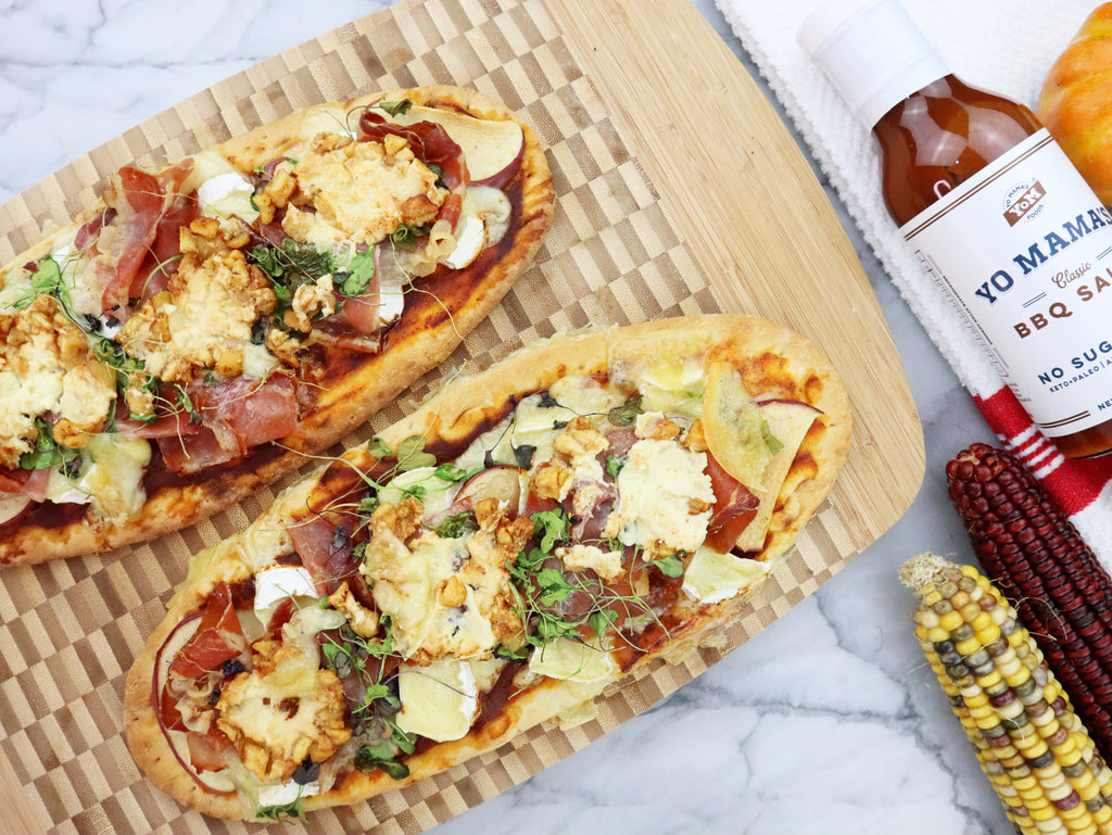 BBQ Autumn Harvest Flatbread - Yo Mama's Foods