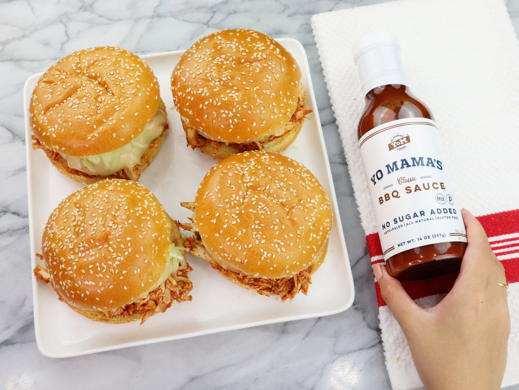 BBQ Chicken Burgers - Yo Mama's Foods