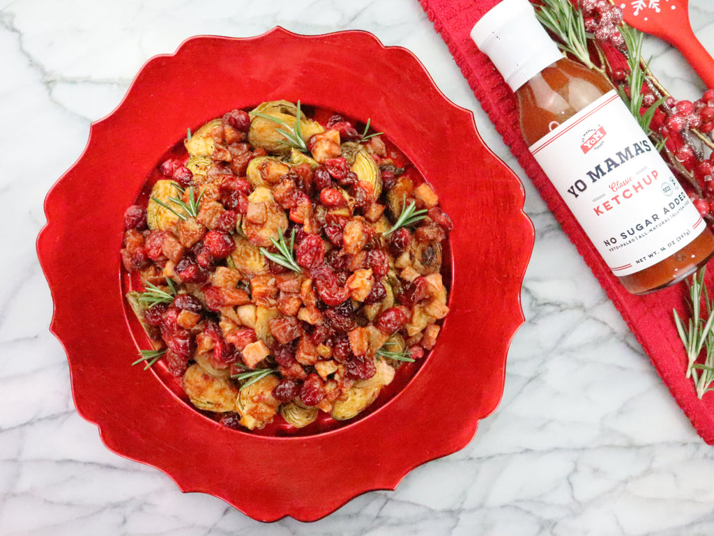 Festive Cranberry Brussel Sprouts - Yo Mama's Foods
