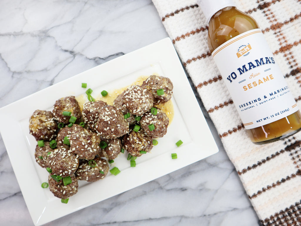Asian Sesame Meatballs - Yo Mama's Foods