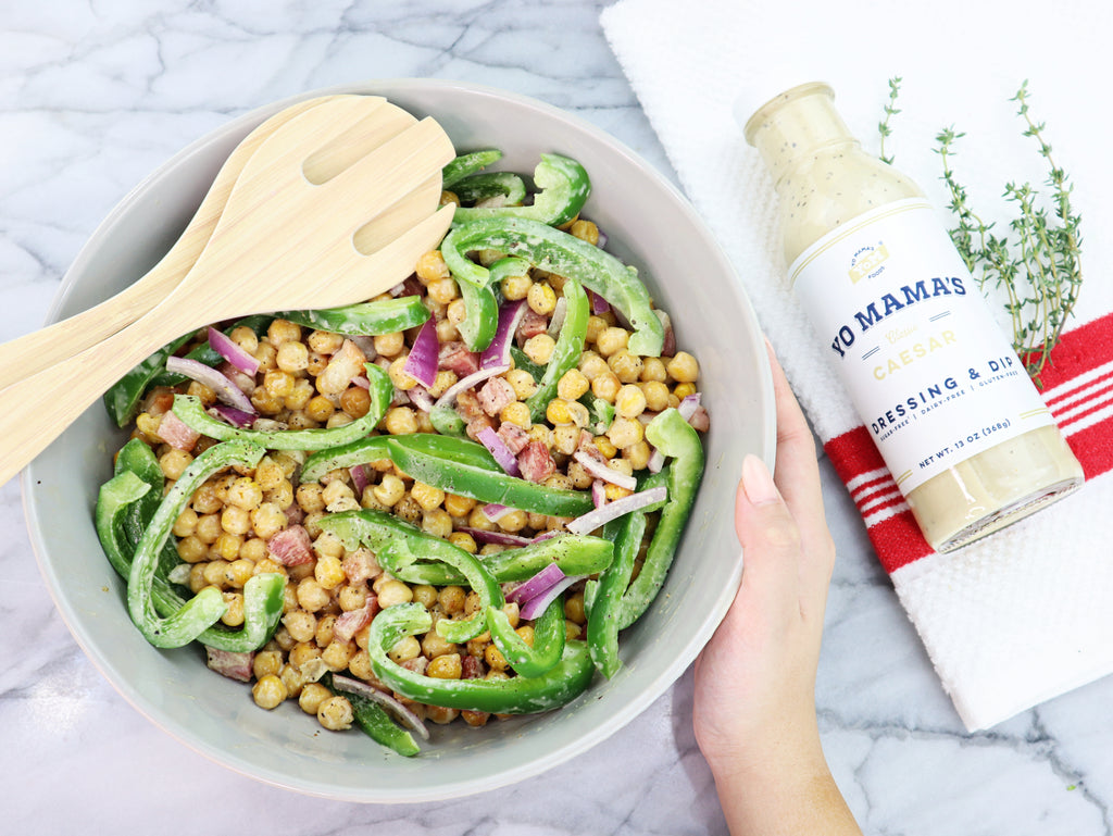 Caesar Roasted Chickpea Salad - Yo Mama's Foods