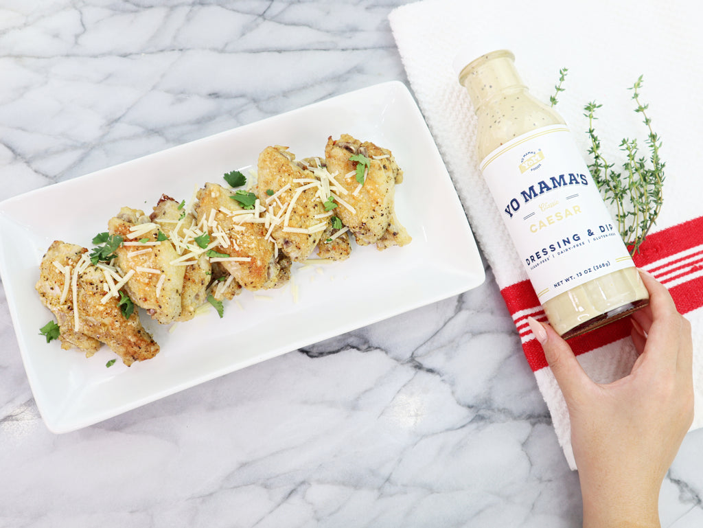 Caesar Parmesan Wings - Yo Mama's Foods