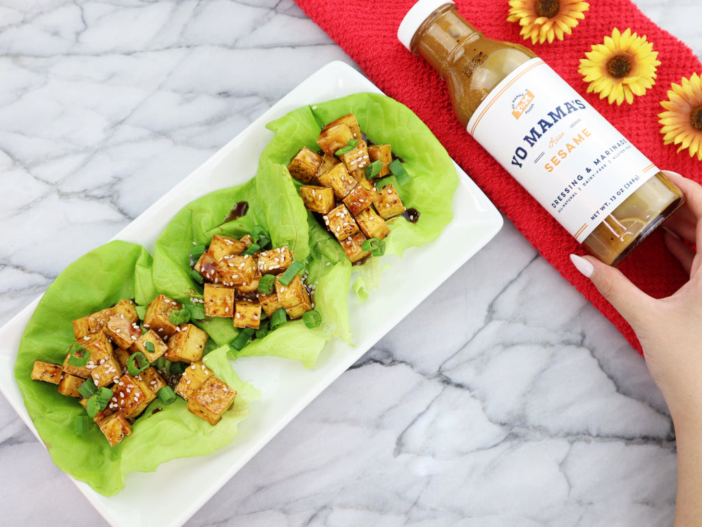 Tofu Sesame Lettuce Wraps - Yo Mama's Foods