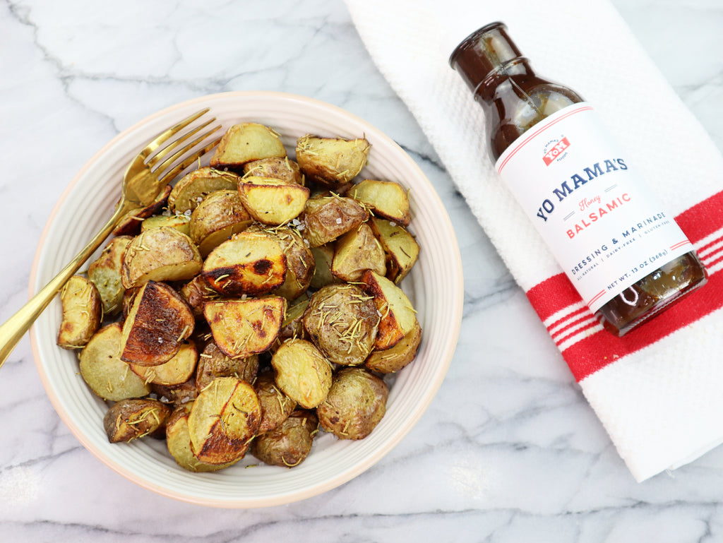 Roasted Honey Balsamic Potatoes - Yo Mama's Foods