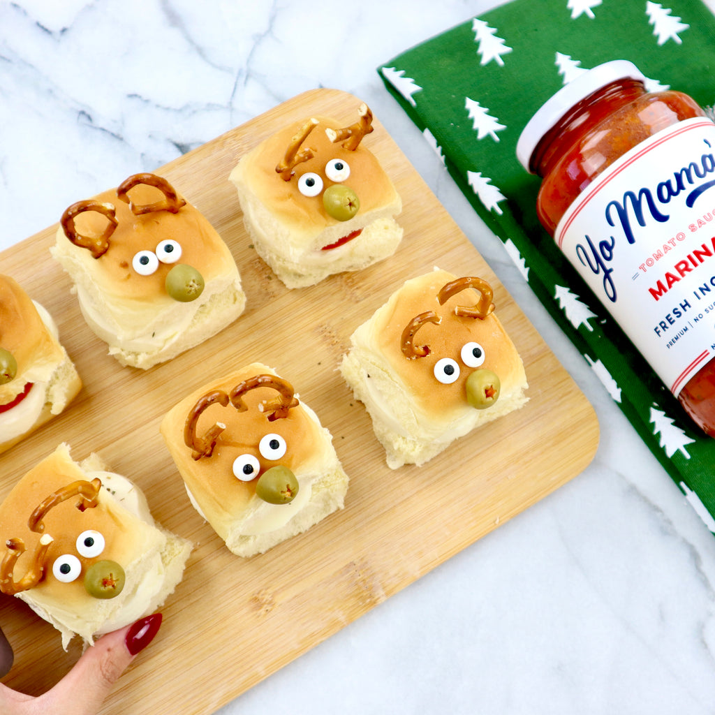 Marinara Reindeer Caprese Sliders - Yo Mama's Foods
