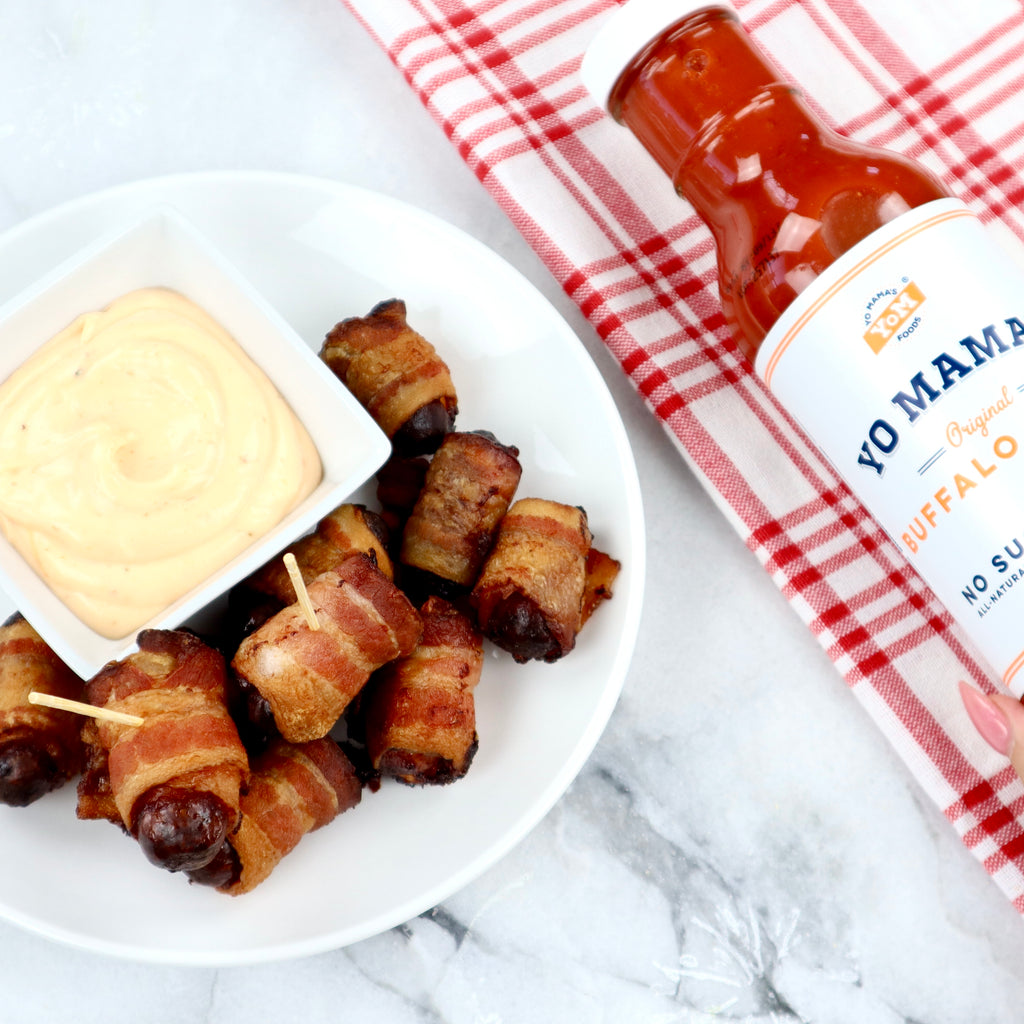 Bacon Wrapped Smokies - Yo Mama's Foods