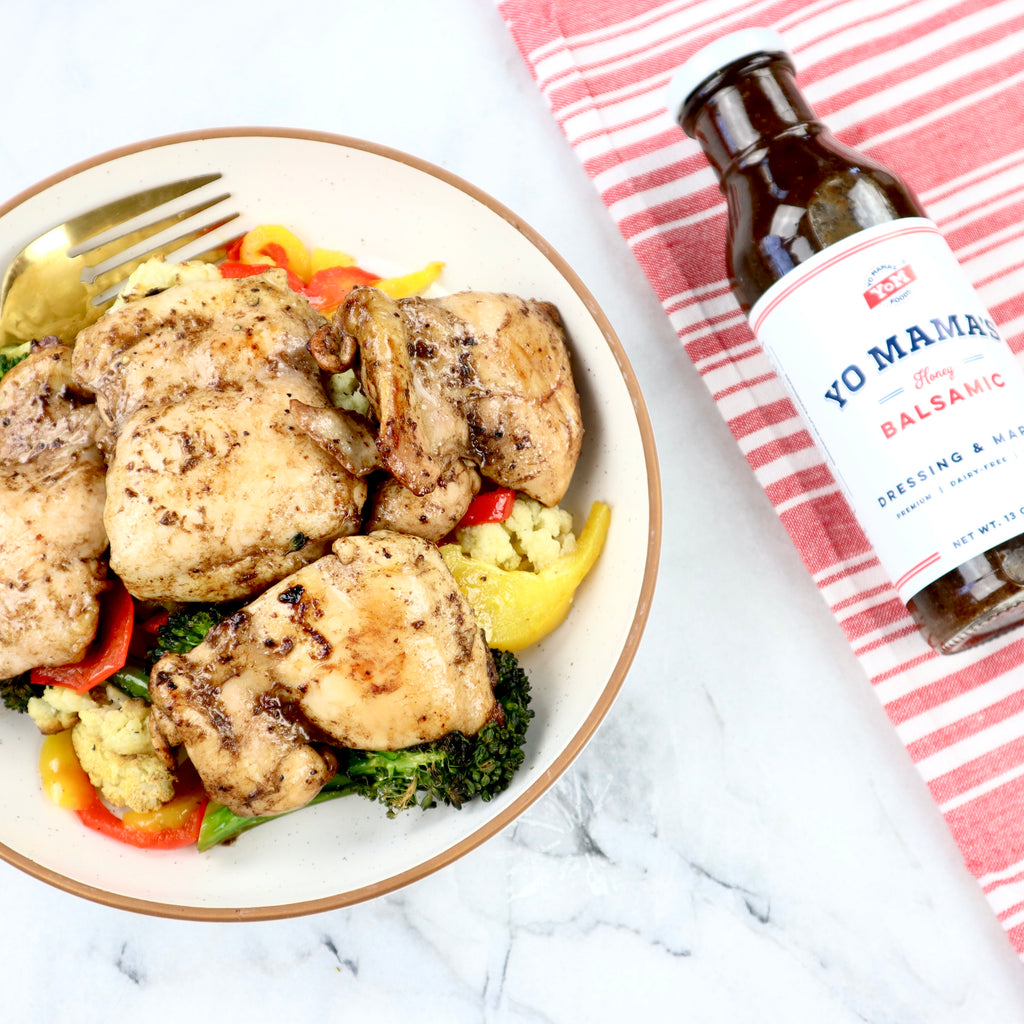 Balsamic Sheet Pan Chicken - Yo Mama's Foods