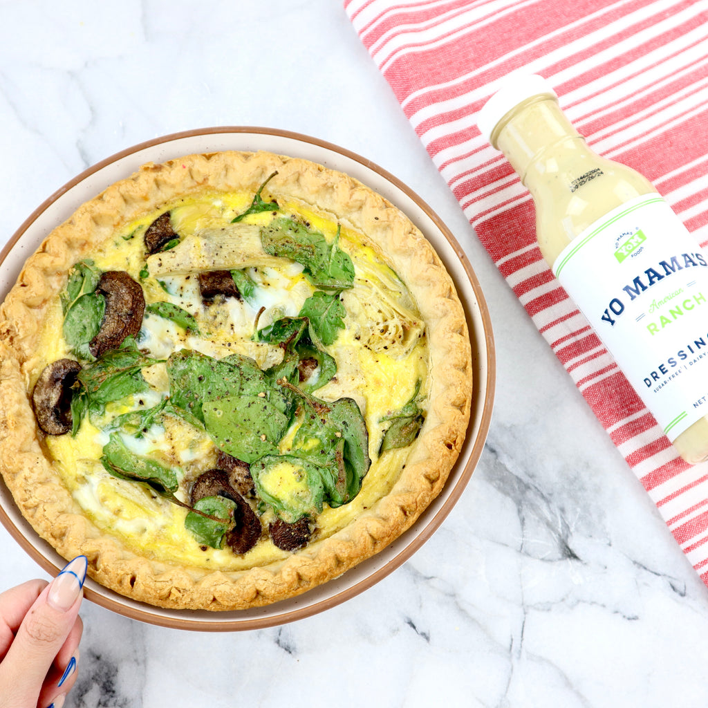 Artichoke, Spinach and Mushroom Quiche - Yo Mama's Foods