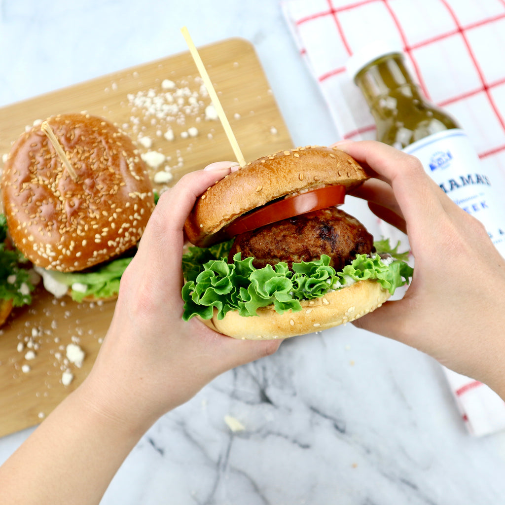 Greek Turkey Burger - Yo Mama's Foods