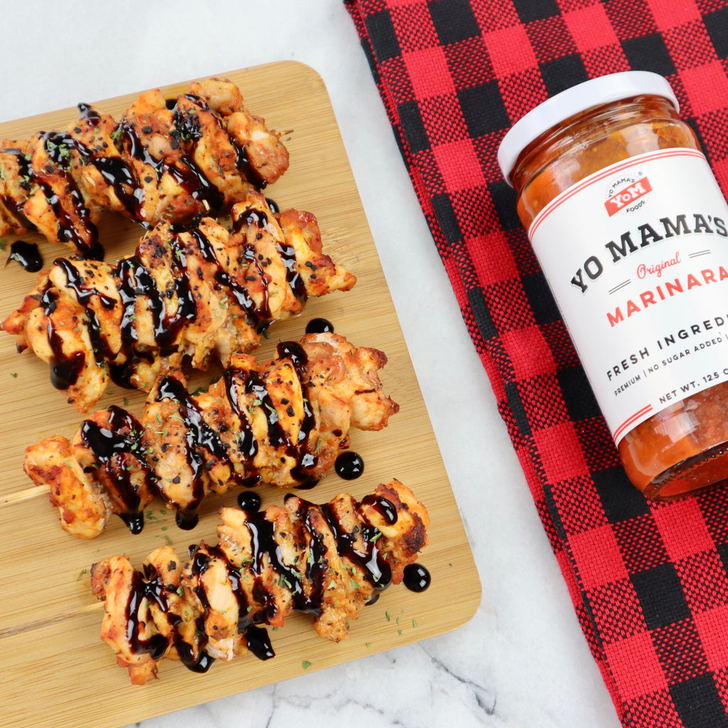 Marinara Chicken Kebabs - Yo Mama's Foods