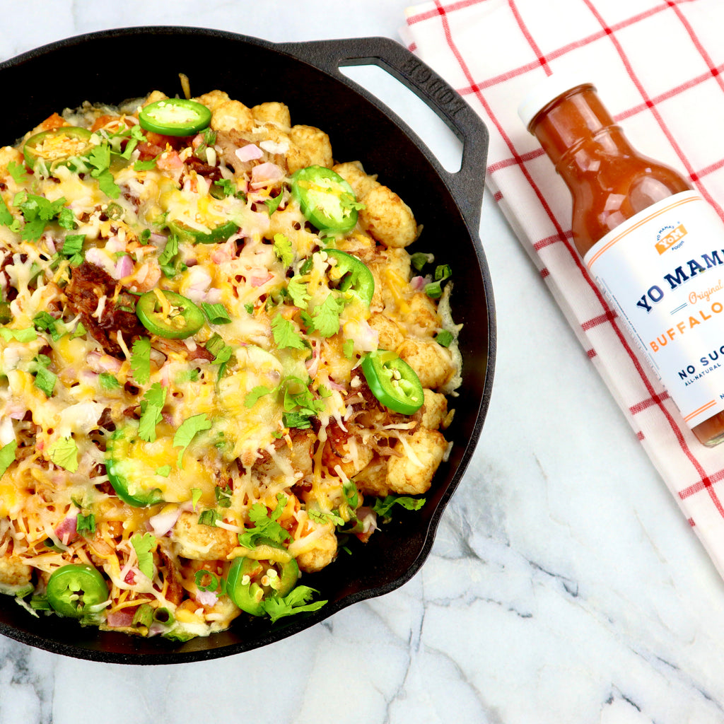 Buffalo Tater Tot Bake - Yo Mama's Foods