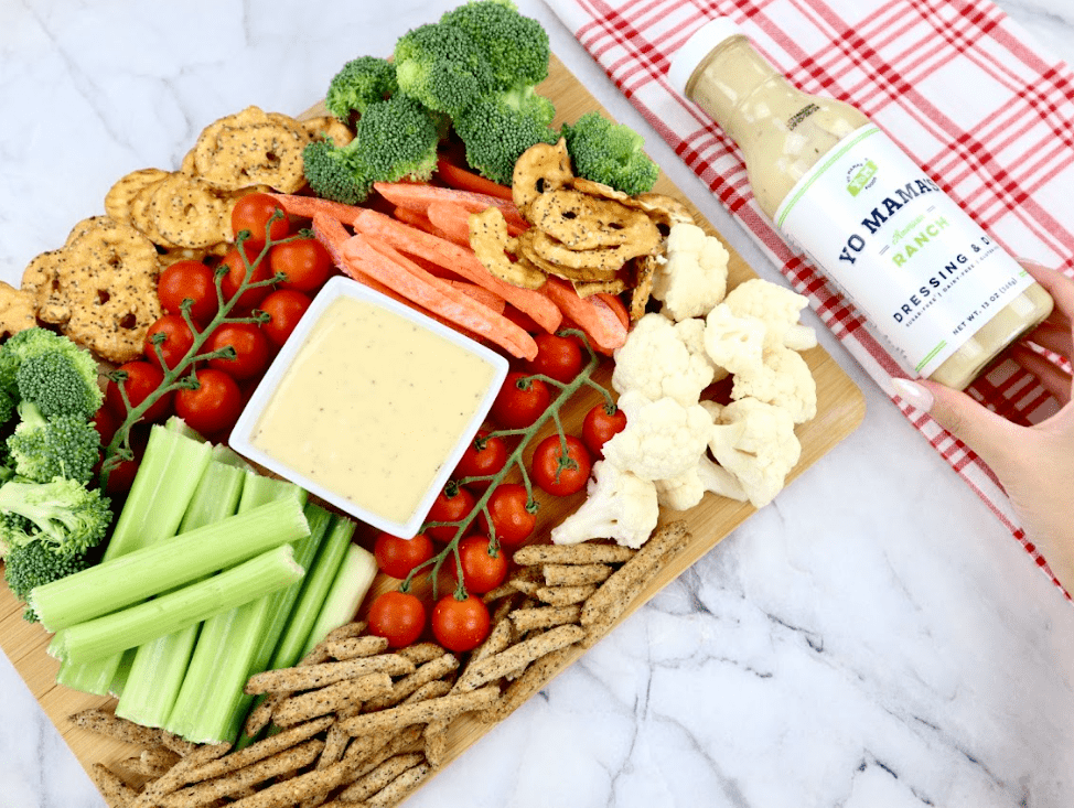 Ranch Veggie Party Board - Yo Mama's Foods