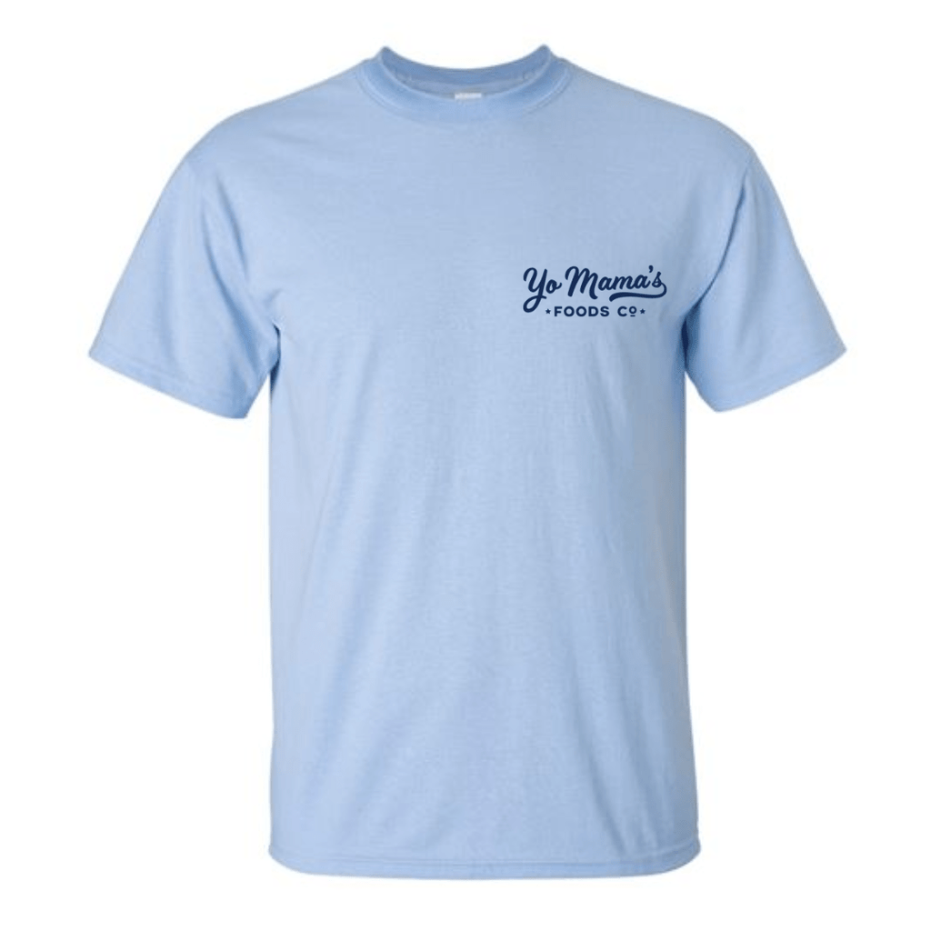 Yo Mama's Cotton Embroidered T-Shirt - Yo Mama's Foods