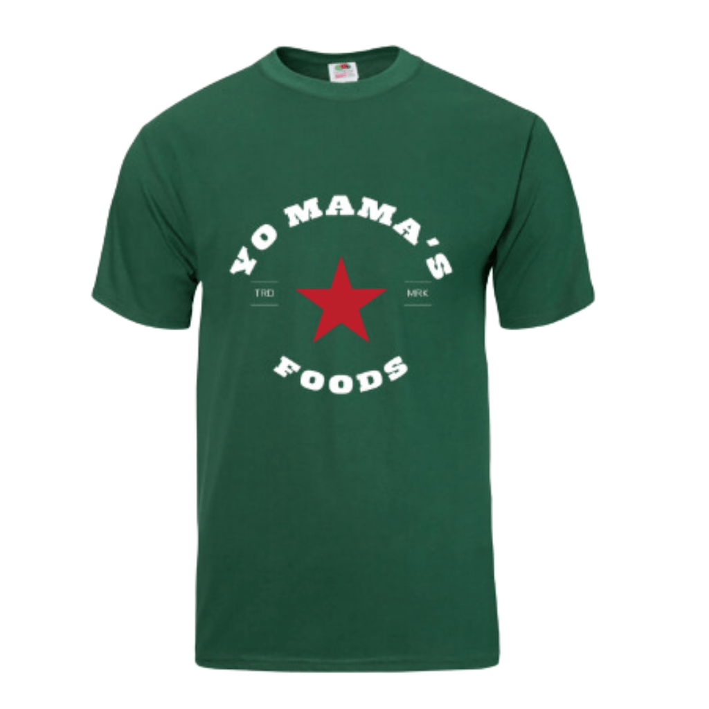 Yo Mama's Green Star Shirt - Yo Mama's Foods